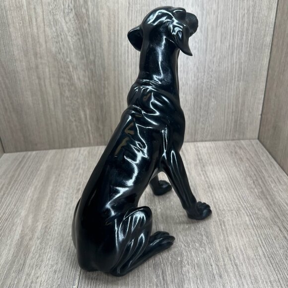 Black Labrador Retriever Dog Figurine Statue Collectible 10" Glossy - Picture 5 of 12